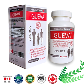 Gueva [CANADA] kiểm soát cân an toàn, mỡ bụng, hạ mỡ máu (15 ngày) Hộp 30-60 viên - 60 viên