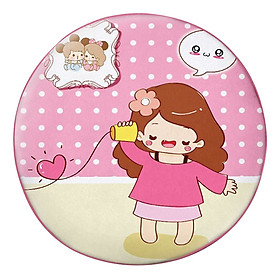 Gối tròn Cô bé cầm ống nghe - GOCP032