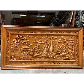 Mua Tranh treo tường trạm khắc thuận buồm xuôi gió bằng gỗ gõ đỏ kt 67×127×4cm