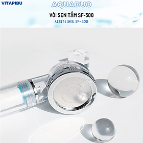 Mua  샤워기 헤드 SF-300  Đầu Vòi Sen Tắm Thanh Lọc Nước Và Tăng Áp Suất Nước AQUADUO (Kèm Lõi Lọc)  VITAPIBU  (Hàng chính hãng