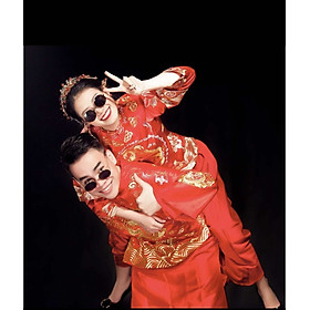 Kính râm Mắt tròn nhỏ phong cách retro nam nữ