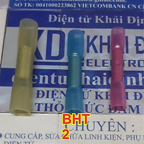 Mua 20 cái đầu nối  ống nối  cos nối dây  vỏ nhựa hơ nóng co nhiệt màu xanh dây 1.5-2.5mm2 BHT-2 kde4553