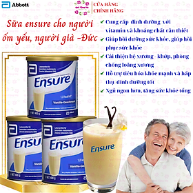 Ensure Đức cho người lớn tuổi Ensure Vanille-Geschmask giúp hồi phục sức khỏe cho người gầy, suy dinh dưỡng - QuaTangMe Extaste - 3 hộp 3x400g