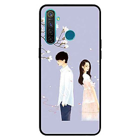 Ốp Lưng in cho Realme 5 Mẫu Cặp Đôi Nền Tím - Hàng Chính Hãng