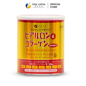 Bột uống Hyaluron & Collagen FINE JAPAN hạn chế lão hóa da, giúp mịn và trắng da 196g