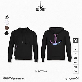 Áo hoodie nam in họa tiết mỏ neo Old Sailor - O.S.L HOLOGRAM LOGO HOODIE - 88508 - Big size upto 4XL