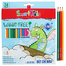 Hình ảnh Bút Chì Màu Smart Kids 24 Màu Wood Free SK-CP105