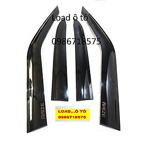 Bộ vè Che Mưa Xe Toyota Raize 2023-2021 Màu Đen Cao Cấp, Trang Bị Sẵn Keo Dán 3M