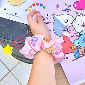 Cột tóc scrunchies cột tóc con vật dễ thương