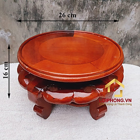 Mua Ghế đôn gỗ tròn bằng gỗ hương đường kính 26 cm cao 16 cm đẹp