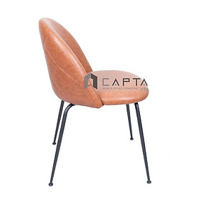 Mua Ghế ăn VELVET C-P Nội thất Capta Ghế tiếp khách Velvet thân nệm PVC không tay tựa nhỏ gọn chân sắt sơn tĩnh điện