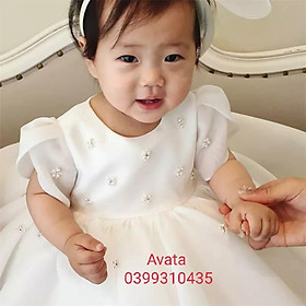 Váy đầm công chúa cho bé - FRERSHIP- váy đầm công chúa trắng voan