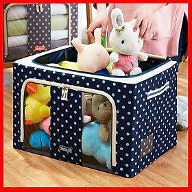 Túi Đựng Chăn Màn - Hộp Đựng Quần Áo Khung Sắt Gấp Gọn - Màu Ngẫu Nhiên