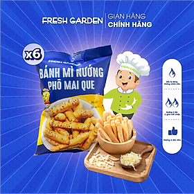 Set 6 Gói Snack Bánh Mì Nướng Phô Mai Que FRESH GARDEN Giòn Xốp Béo Thơm Phô Mai Siêu Cuốn Gói 52g