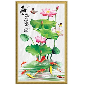 Decal dán tường khung tranh thư pháp đẹp TP_Tri_01 chữ TRÍ