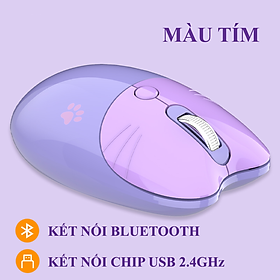 Mua Chuột không dây MOFII M3 thiết kế tai mèo kết nối bằng chip USB 2.4 và BLUETOOTH với điện thoại  máy tính ... - Hàng Chính Hãng