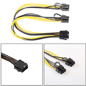 PCI-Express PCIE 8 Pin to Dual 8 (6+2) Pin Video Card Y-Splitter Adapter Power Supply Cable
