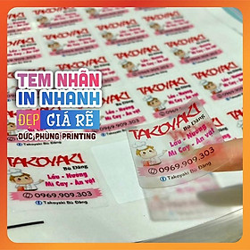 In tem nhãn (decal) trong suốt, rõ nét, bền màu, chống nước tốt