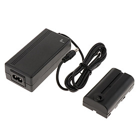 For Sony NP-F970 F750 F550 Camera Power Pack AC-E6 AC Adapter Kit DC Coupler