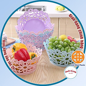 Rổ nhựa hoa đa năng 3 size Việt Nhật , Rổ mỹ hoa bày hoa quả, bánh kẹo đẹp mắt -br01361