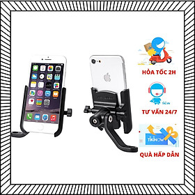 Giá đỡ kẹp điện thoại cho xe máy/ xe mô tô Selfiecom S-500 - Siêu cứng, chống trộm, chống rung lắc, tháo lắp dễ dàng - Hàng chính hãng