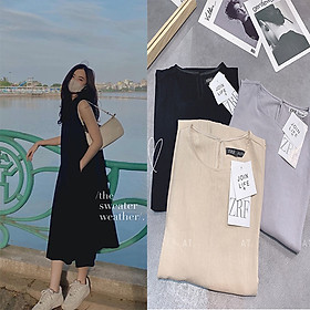 Đầm xòe đũi sát nách 3 màu cho nữ DN433