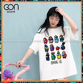 Áo thun tay lỡ nam nữ giá rẻ form rộng freesize  bộ sưu tập AMONG US7