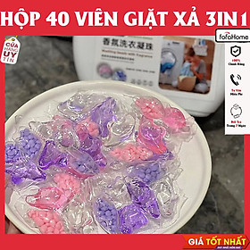 Mua Viên Giặt Quần Áo 3 In 1 Ba Ngăn Hương Thơm Lâu Hộp 40 Viên Kèm Viên Xả Và Tẩy Nhẹ Giúp Làm Sạch Quần Áo Lưu Hương