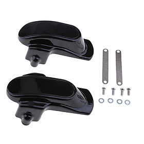 Rear Frame Axle Covers Kit for Harley Dyna FXDB FXDF FXDL 2006-2017 (Black)