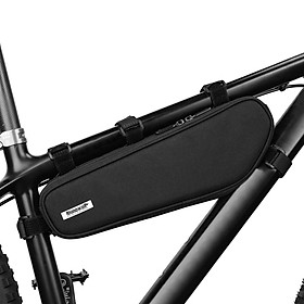 Túi khung xe đạp bằng chất liệu Polyester cao cấp, chịu nước và chống mài mòn, độ bền lâu dài-Màu đen