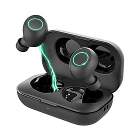 Tai nghe bluetooth siêu nhỏ -siêu bass-cảm ứng nhạy-độ trễ cực thấp  Hukey S8 plus (S8P) - Đèn LED siêu thời trang - Công nghệ kết nối thông minh - Hukey S8+ - Chính hãng