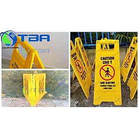 Mua Biển cảnh báo chữ A nhập khẩu cao cấp màu vàng với nội dung   KHÔNG PHẬN SỰ CẤM VÀO  