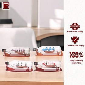 Mua Thuyền chai trang trí  thuyền trong chai SQUARE DẠNG NẰM  mô hình thuyền gỗ phong thủy  hàng chính hãng