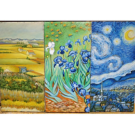 Mua Bộ 3 Tranh Van Gogh - Sơn Dầu vẽ Tay 100% (kích thước mỗi bức 30-60cm)