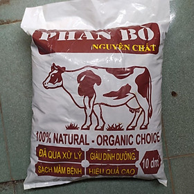 Phân bò nguyên chất ủ hoai 10dm cho trồng rau đã xử lý