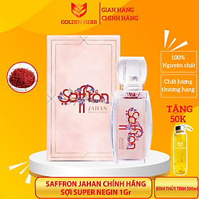 Nhụy Hoa Nghệ Tây Saffron Jahan 1Gr/hộp tặng lọ thủy tinh 300ml