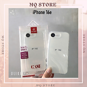 Ốp lưng iP 16e dẻo trong TPU loại tốt, bảo vệ camera KST akz ( hàng chính hãng)
