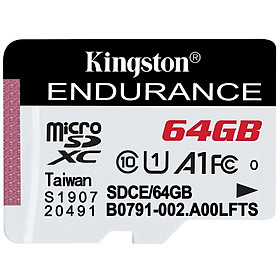 Kingston 64GB TF (MicroSD) memory card U1 C10 A1 driving recorder & home surveillance camera dedicated memory card high durability