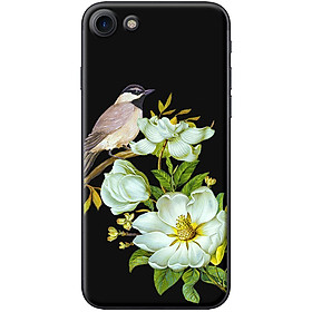Ốp Lưng Dành Cho iPhone 7/8 Chim Đậu Cành Hoa Đen