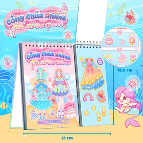 Sách Sticker Bóc Dán Công Chúa Cho Bé 3-8 Tuổi Happy Fashion Show Giấc Mơ Đại Dương ABBOOKS