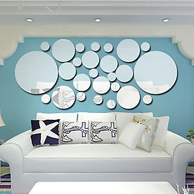 Miếng Gương Acrylic Dán Tường Trang Trí (26 Cái/Bộ)