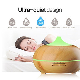 Máy Xông Tinh Dầu Bí Ngô Máy Khuếch Tán Phun Sương Cỡ Lớn 550ML Remote Điều Khiển Làm Thơm Phòng Lọc Không Khí Bụi Bẩn