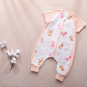 Tre Cotton Muslin Túi Ngủ Cho Bé Cách Nhau Chân Trẻ Em Ngủ Bao Mùa Hè Thoáng Khí Cho Bé Kids Túi Ngủ Đồ Ngủ Bộ Đồ Ngủ - S-70