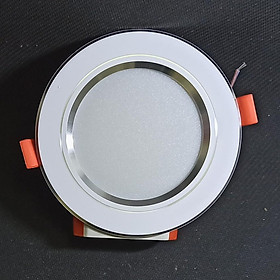 Mua Đèn Led âm trần 7W viền bạc 3 chế độ màu phi 90 -