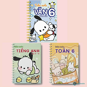Sách Takenote lớp 6: Toán + Văn Cánh Diều + Tiếng Anh 3-12 khổ A5 - Hồng Anh