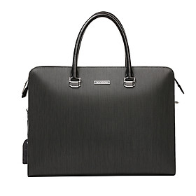 Cặp da công sở cao cấp da thật chính hãng Mandino M91 màu đen