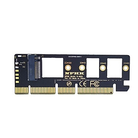 RYRA 1PC NVME PCIE M.2 NGFF SSD sang PCI-E X1 Card bộ điều hợp PCI-E M.2 với giá đỡ cho 2230-2280 Kích thước SSD M2 Bộ điều hợp PCIE màu: X16 Giao diện