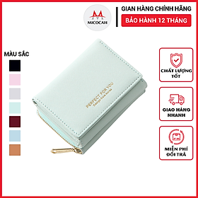 Ví Nữ Mini Cầm Tay PERFECT FOR YOU Đựng Tiền Gập 3 Nhỏ Gọn Nhiều Ngăn Tiện Dụng Da Xước Cực Đẹp PFY04 - Micocah Mall