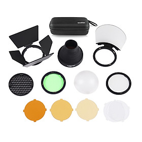 Bộ Phụ Kiện Đèn Flash Tròn Bỏ Túi Godox AK-R1Cho Godox H200R AD200