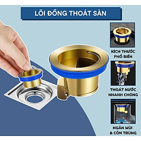 Mua Phụ kiện ngăn mùi hôi nhà tắm lắp thoát sàn chống côn trùng bằng đồng kt 3.3cm đến 4.2cm